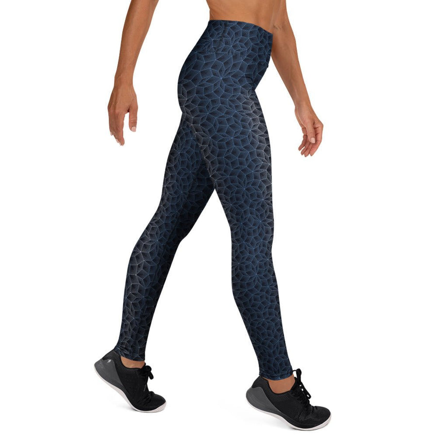 Moonlight Penrose Tessellation Yoga Leggings - symbolika