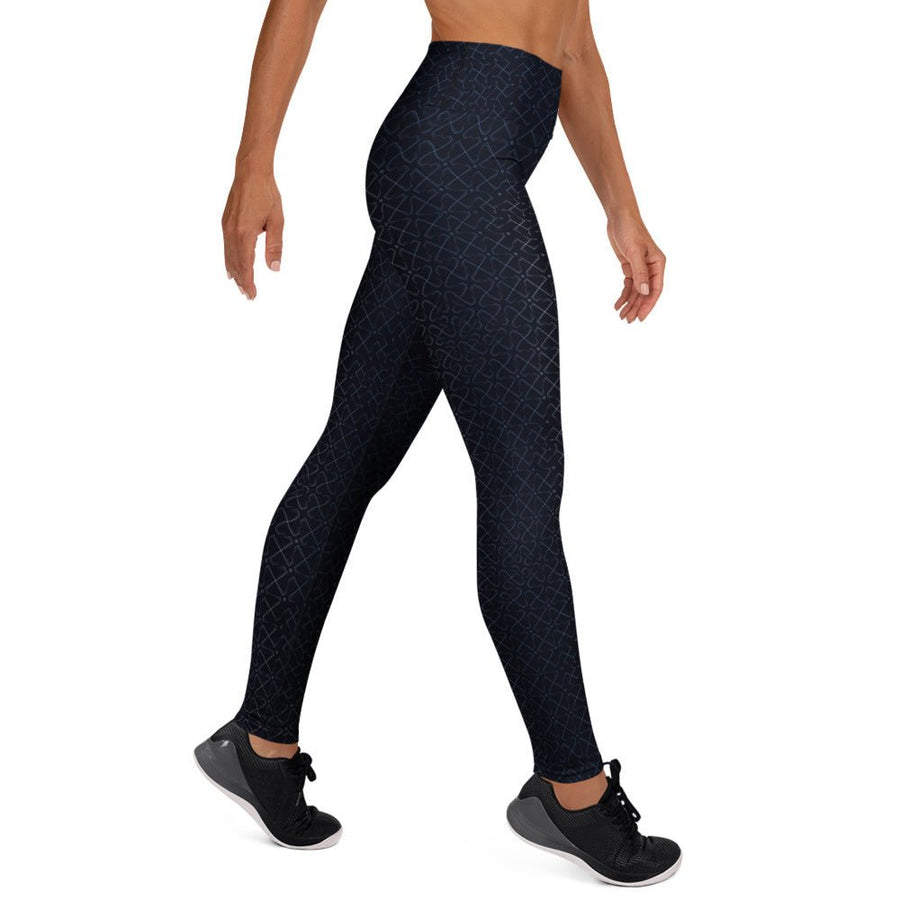 Moonlight Progressive Crosses Yoga Leggings - Building Sequence - symbolika
