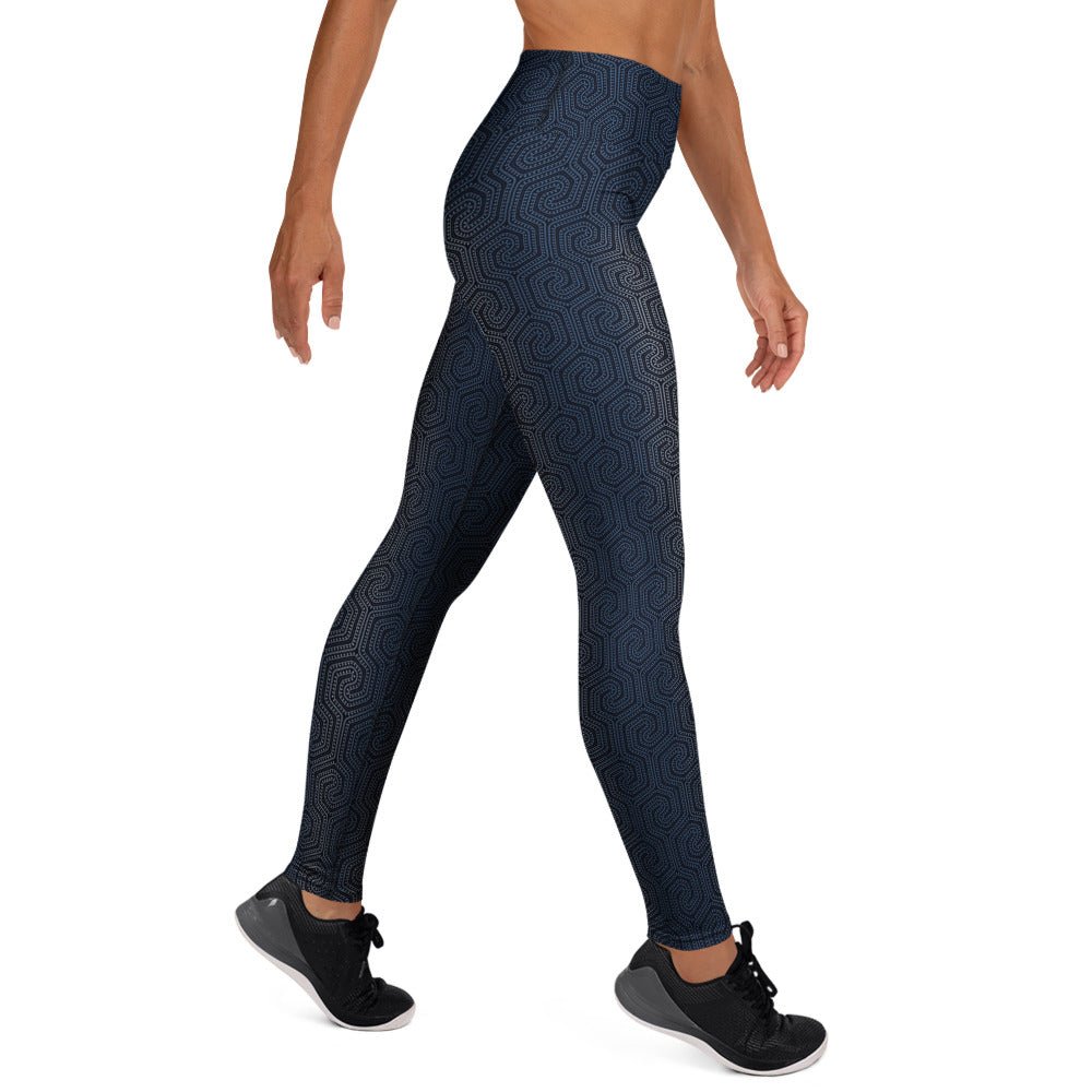 Morcels Dense Tessellation Yoga Leggings - Modular Geometry - symbolika