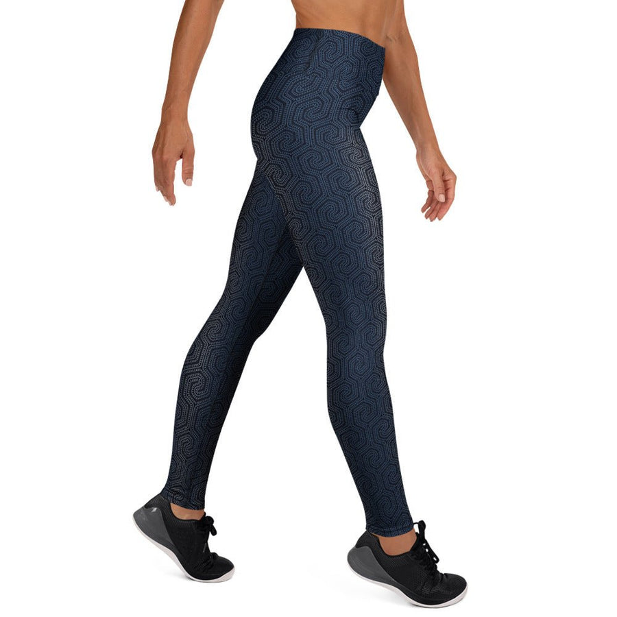 Morcels Dense Tessellation Yoga Leggings - Modular Geometry - symbolika