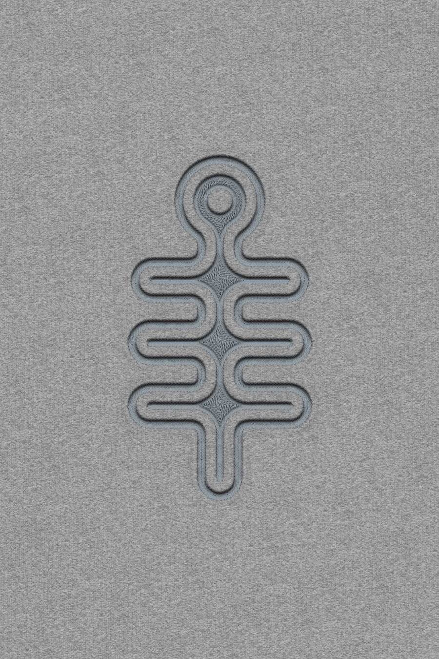 DMT Symbol - Monochrome Embroidery Woman Sweatshirt - Grey - symbolika