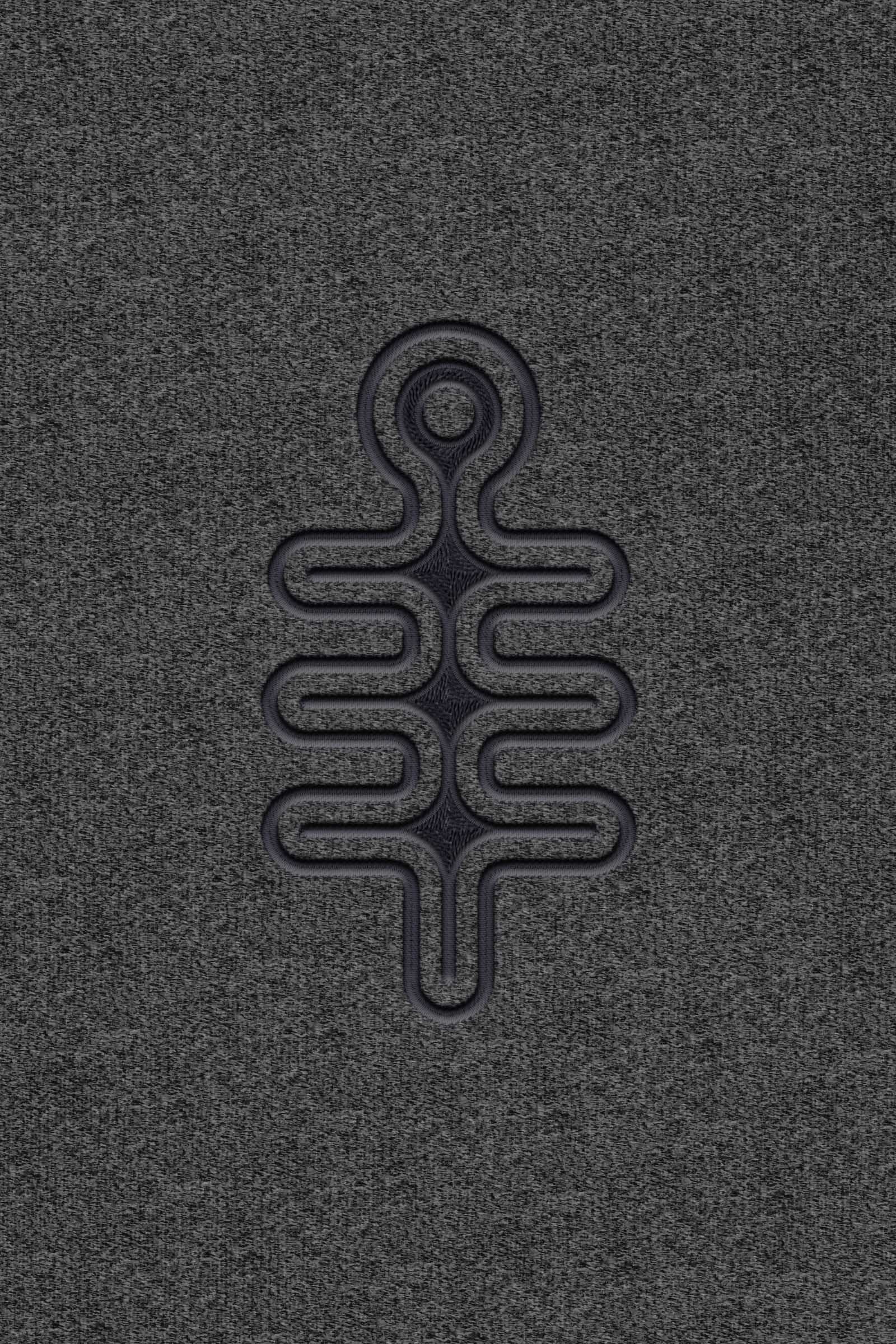 DMT Symbol - Monochrome Embroidery Woman Sweatshirt - Dark - symbolika