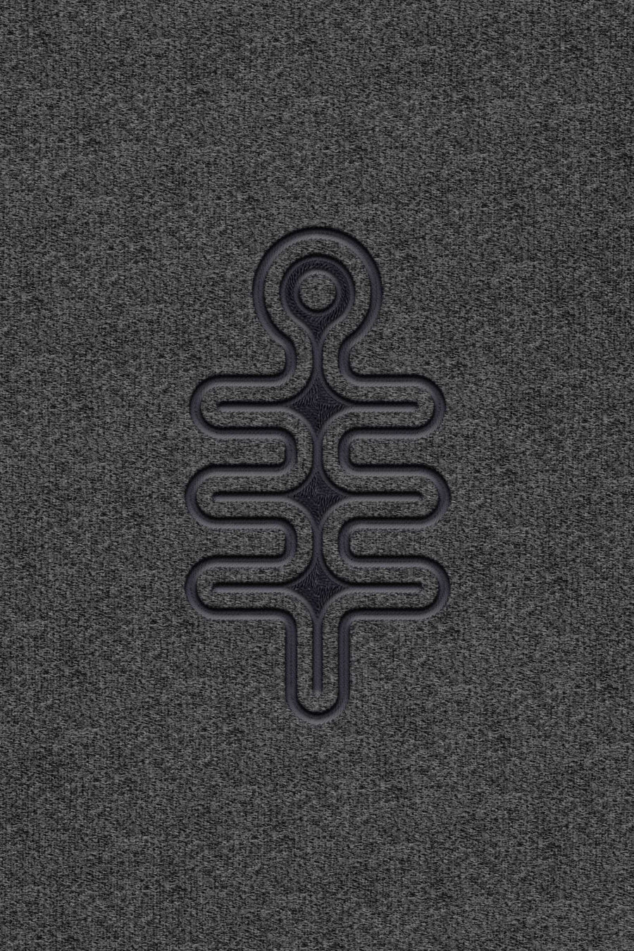 DMT Symbol - Monochrome Embroidery Woman Sweatshirt - Dark - symbolika
