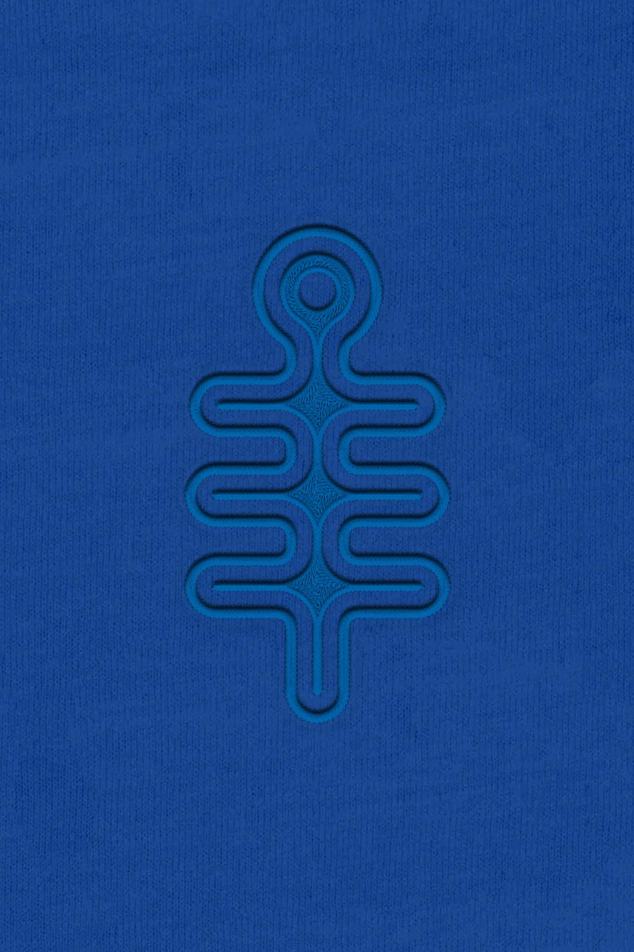 DMT Symbol - Monochrome Embroidery Woman Sweatshirt - Royal Blue - symbolika