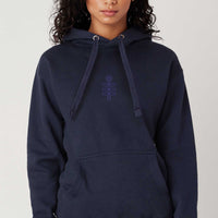 DMT Symbol - Navy Embroidery on Blazer Navy - Women Hoodie