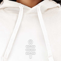 DMT Symbol - White Embroidery on White - Men Hoodie