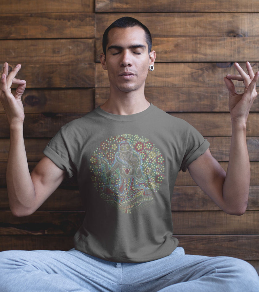 Shipibo Sacred Geometry T-Shirt: Psychedelic Trance Organic Cotton