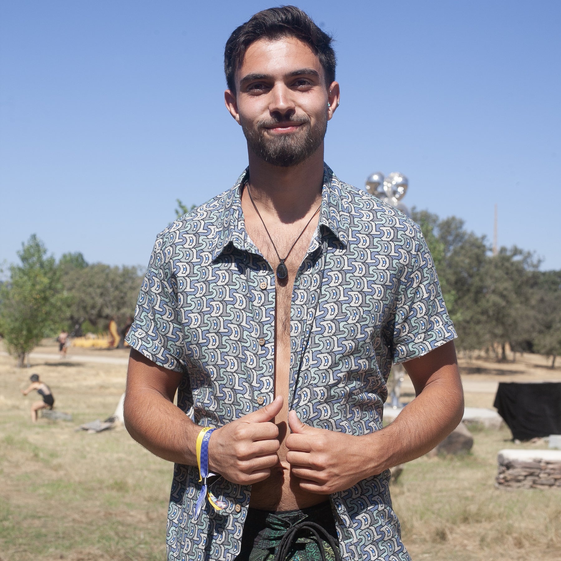 DIGITAL LSD Half Sleeve Button Up Shirt - symbolika