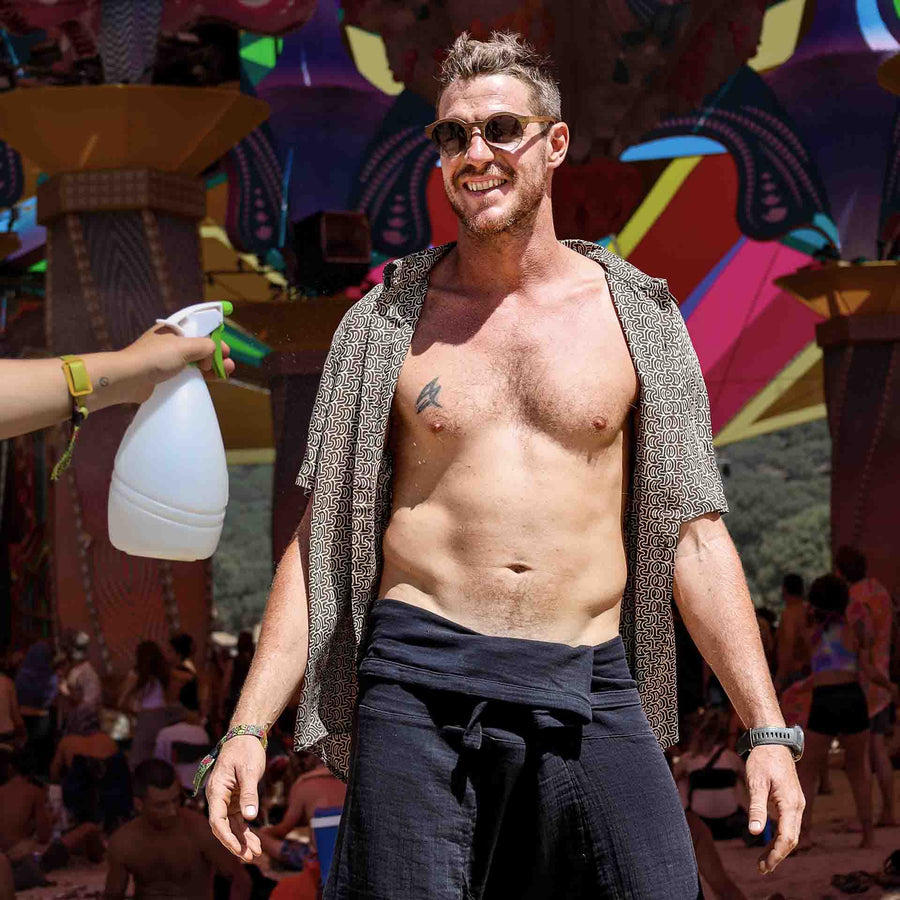 LSD DISCHARGE Half Sleeve Button Up Shirt - symbolika