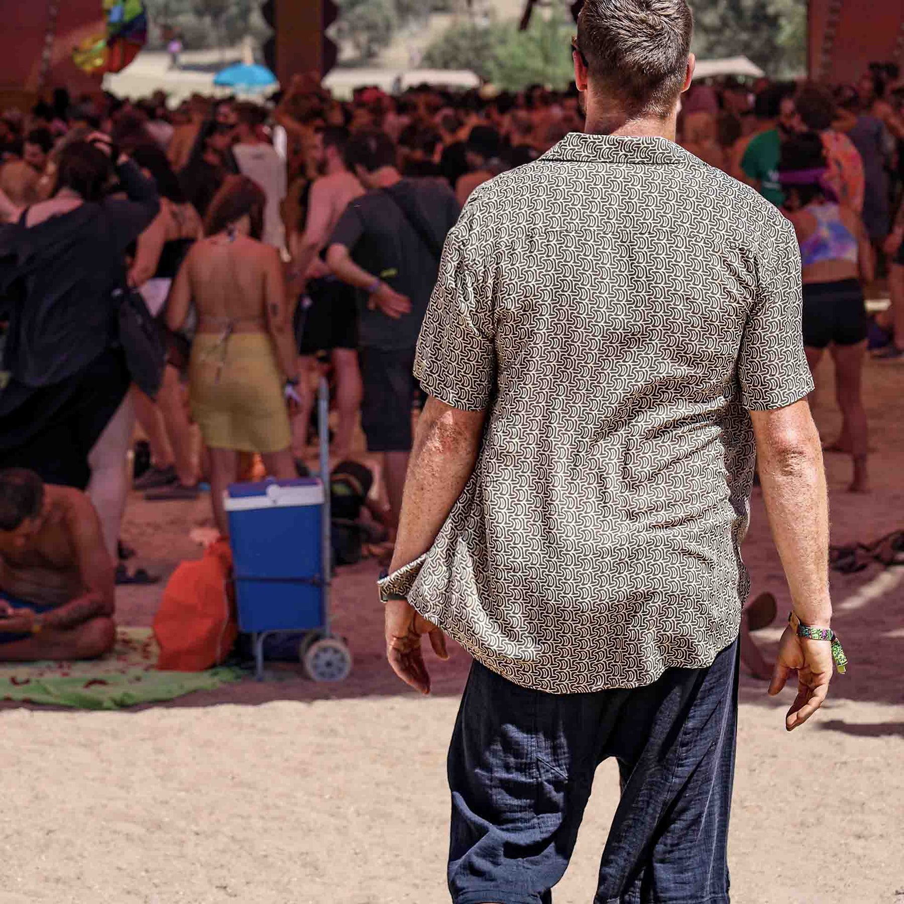 LSD DISCHARGE Half Sleeve Button Up Shirt - symbolika