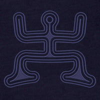 Psychedelic Party - Navy Blue Embroidery on Navy Blazer - Women Hoodie