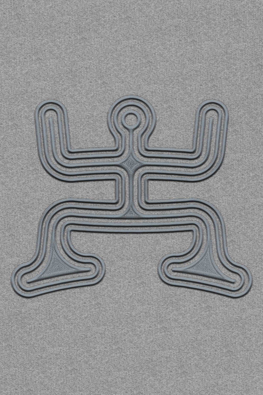 Psychedelic Party - Monochrome Embroidery Men Sweatshirt - Carbon Grey - symbolika