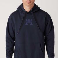 Psychedelic Party - Navy Blue Embroidery on Navy Blazer - Men Hoodie