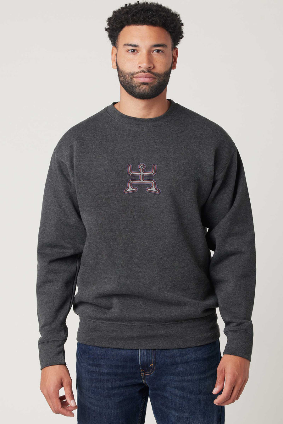 Psychedelic Party - Colorfull Embroidery Men Sweatshirt - symbolika