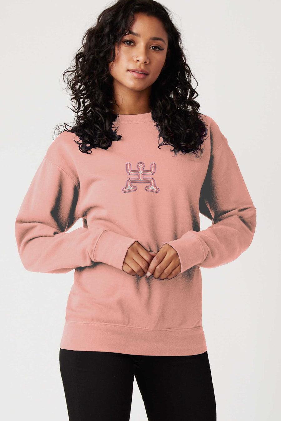 Psychedelic Party - Colorfull Embroidery Women Sweatshirt - symbolika