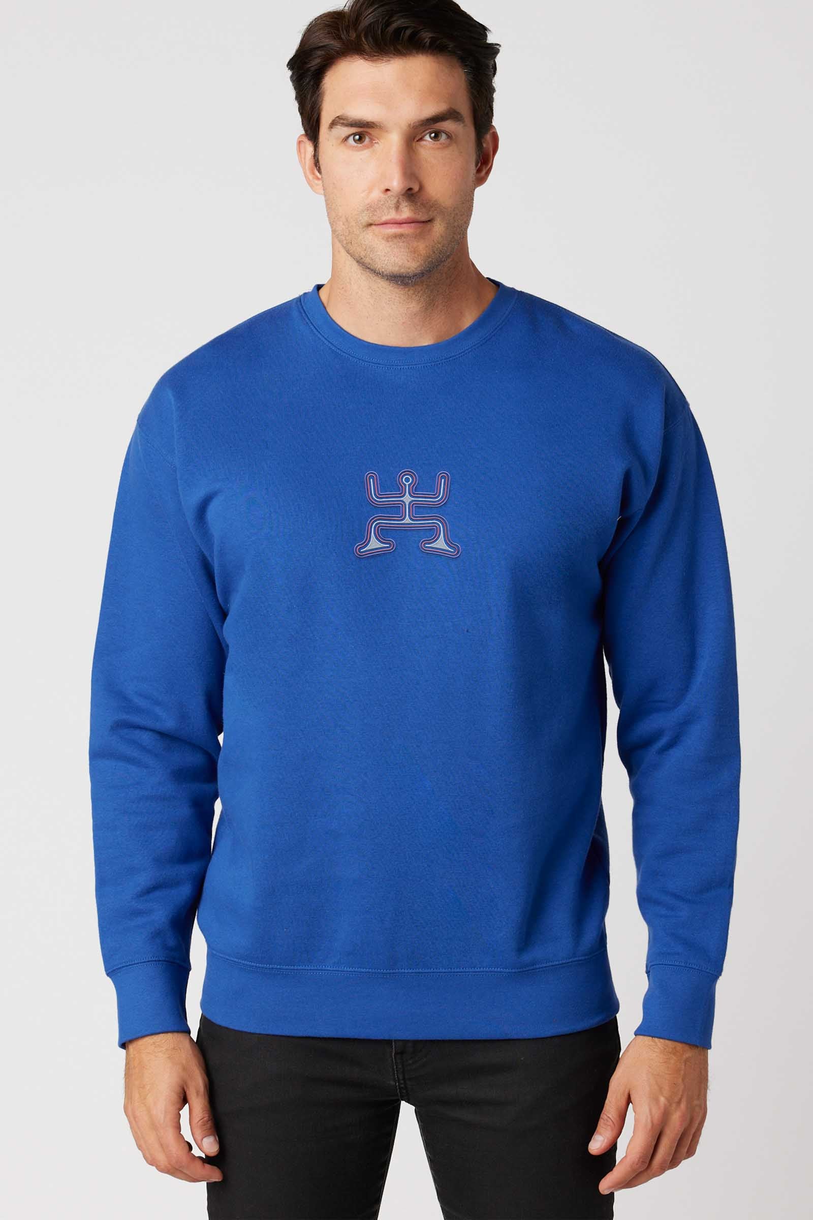 Psychedelic Party - Colorfull Embroidery Men Sweatshirt - symbolika