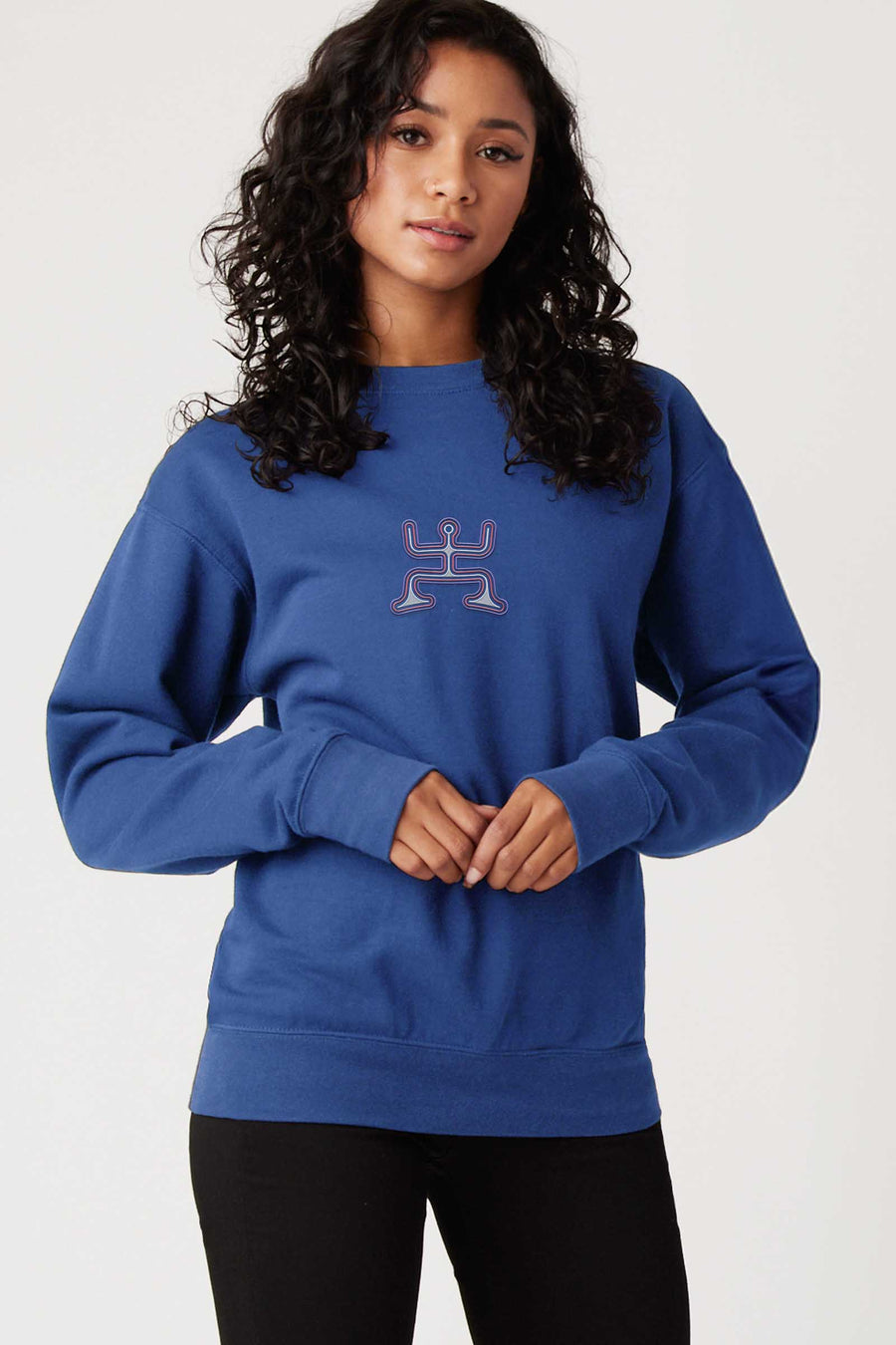 Psychedelic Party - Colorfull Embroidery Women Sweatshirt - symbolika