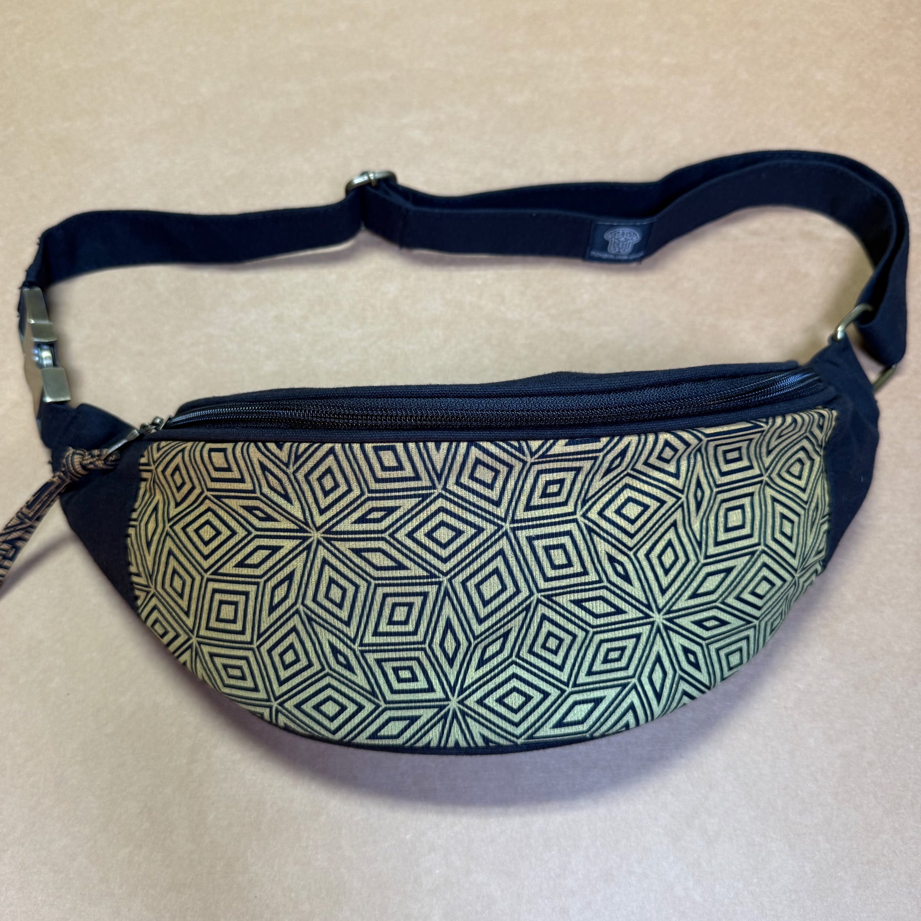Penrose Cubes Gradient Fanny Pack — Mathematical Tiling Art Fanny Pack - Front View by Symbolika