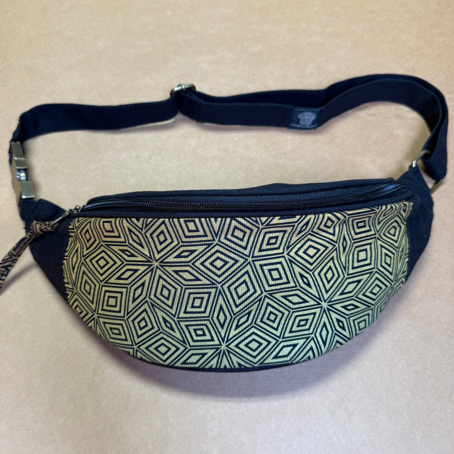Penrose Cubes Gradient Fanny Pack — Mathematical Tiling Art Fanny Pack - Front View by Symbolika