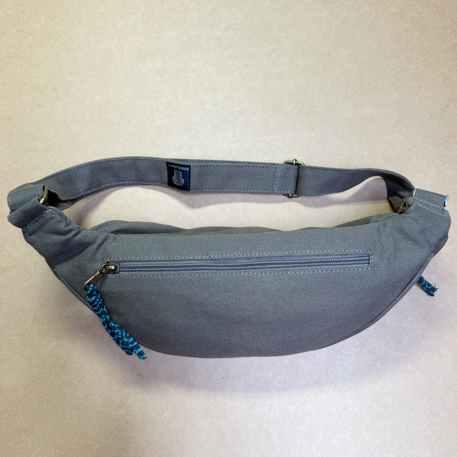Shipibo Conibo Gradient Fanny Pack — Amazonian Kené Patterns Fanny Pack - Back View by Symbolika