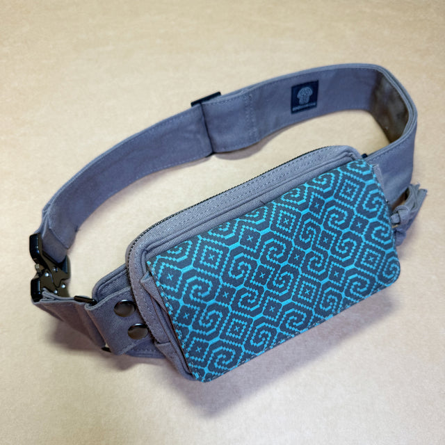 Shipibo Conibo Blue - Waist Bag - Olive