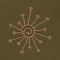 Shroomy - Gold Embroidery on Military Green - Women Hoodie