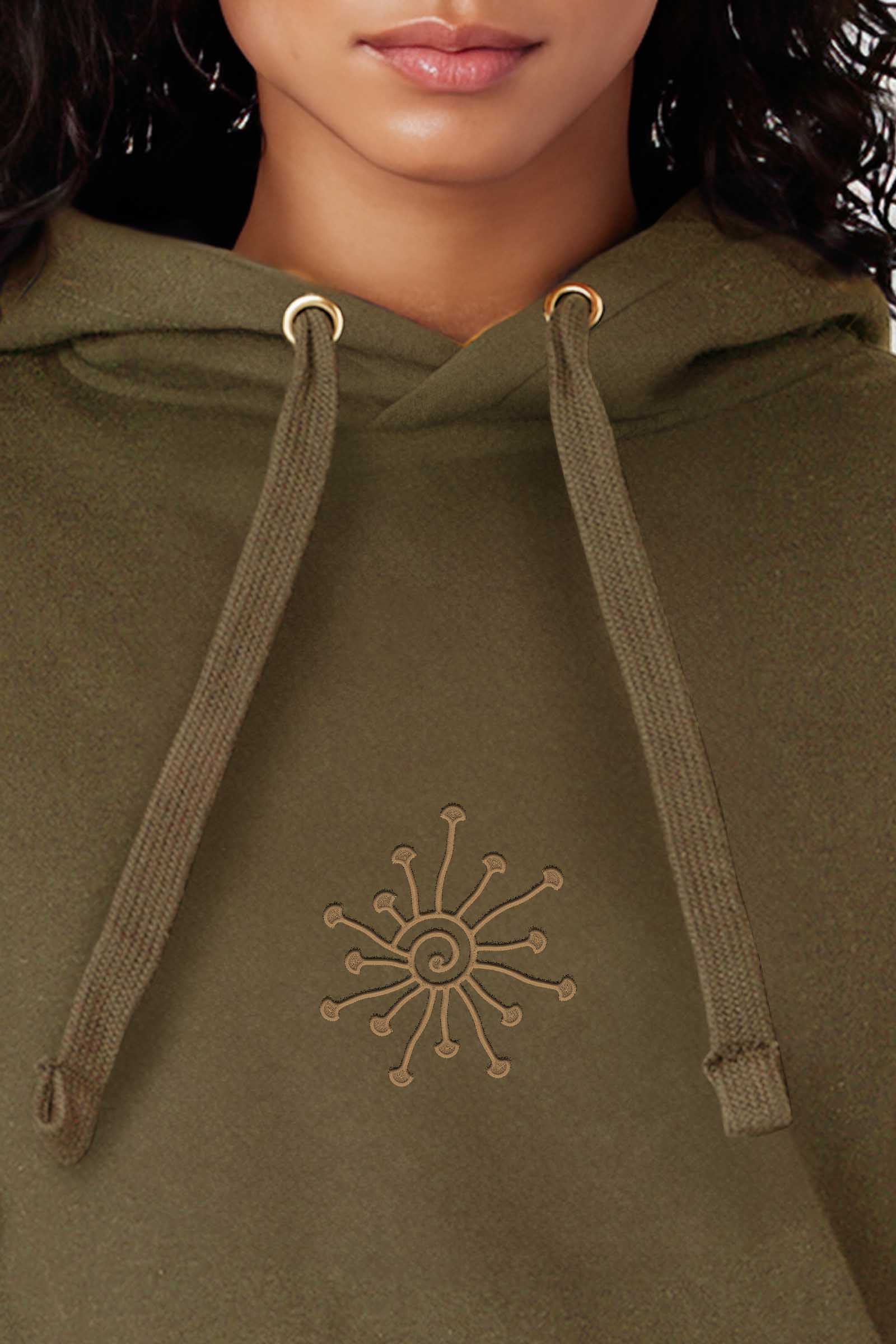 Shroomy Hoodie Military Green — Image 4 by Symbolika