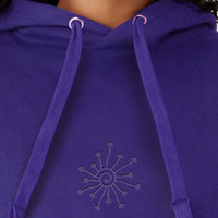 Shroomy - Purple Embroidery on Purple - Women Hoodie