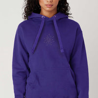 Shroomy - Purple Embroidery on Purple - Women Hoodie