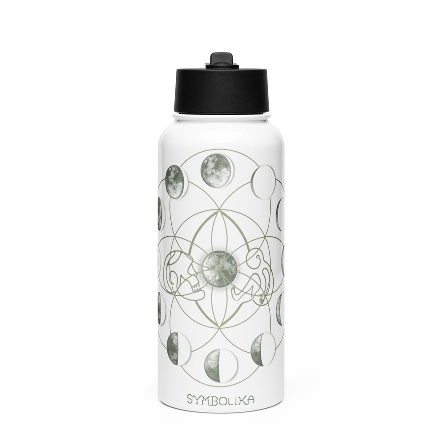 Moon Time Water Bottle — visionary art by Symbolika