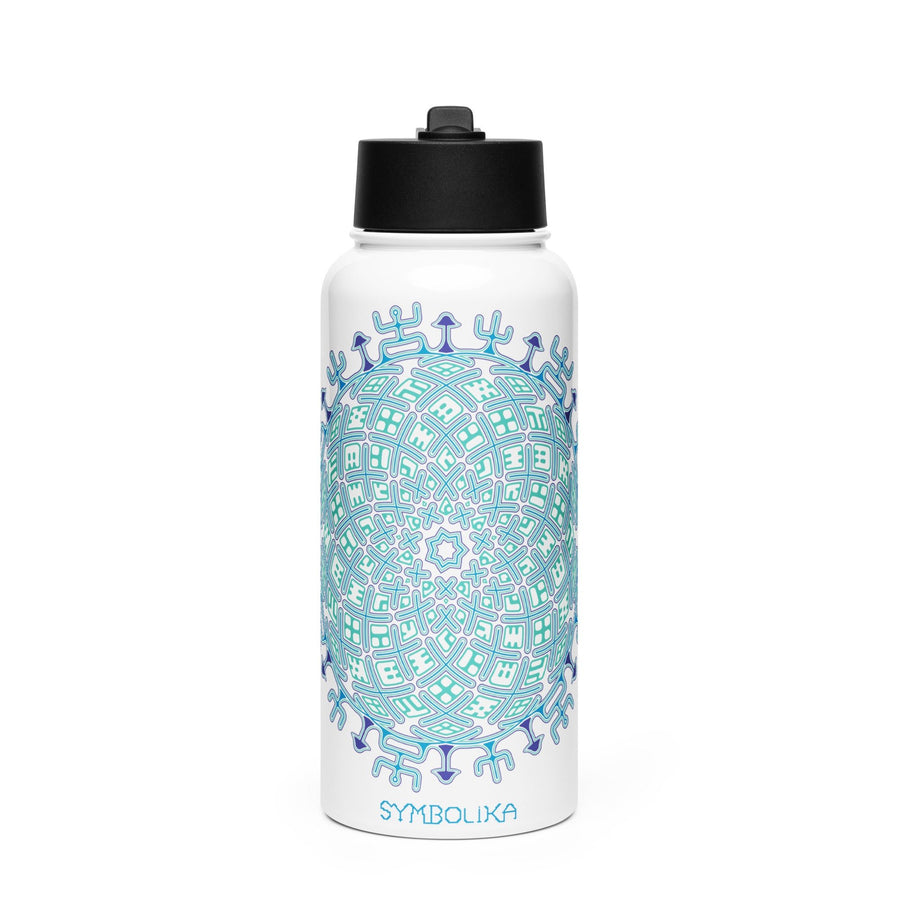 Vortex Cross Water Bottle — visionary art by Symbolika