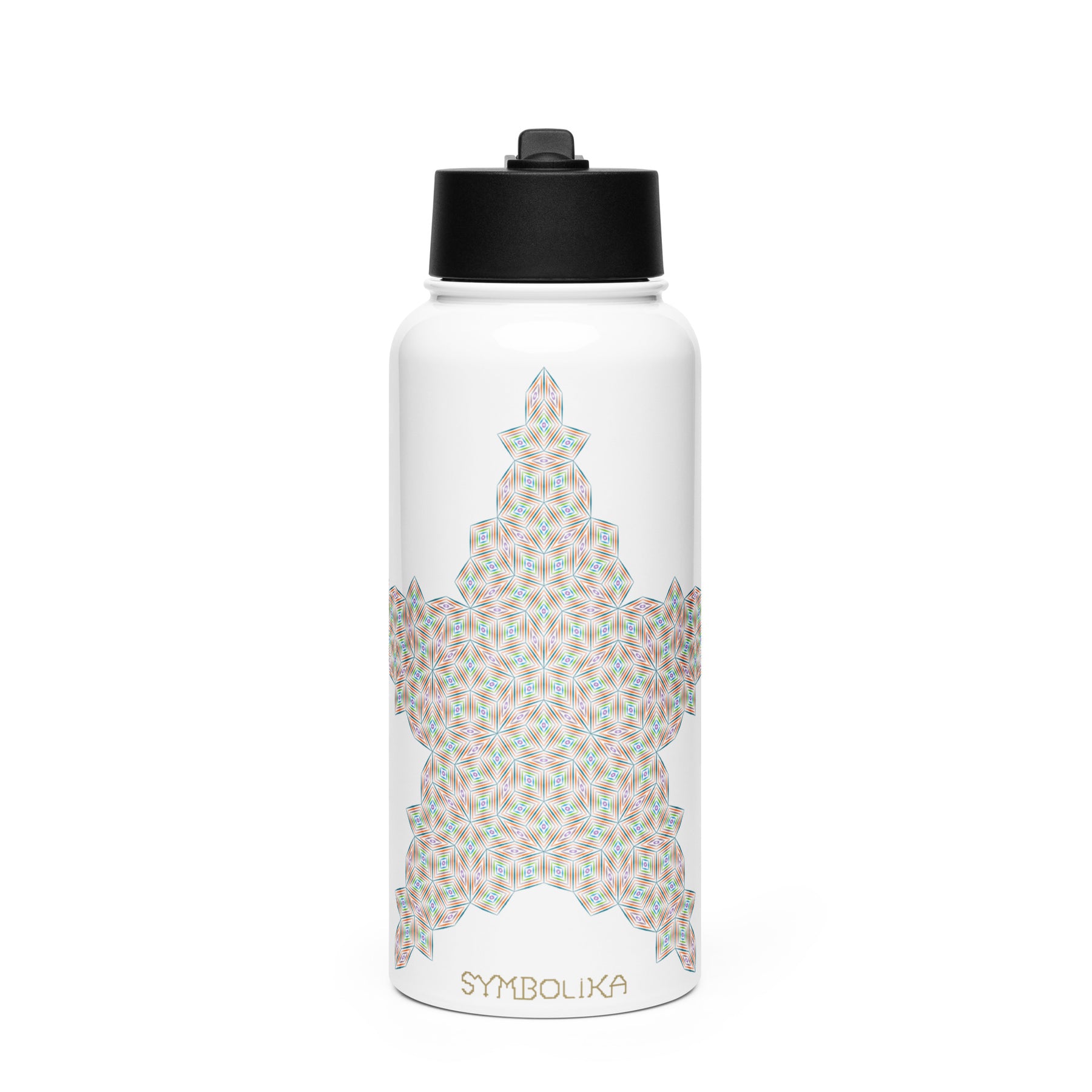 Penrose Star Water Bottle — visionary art by Symbolika