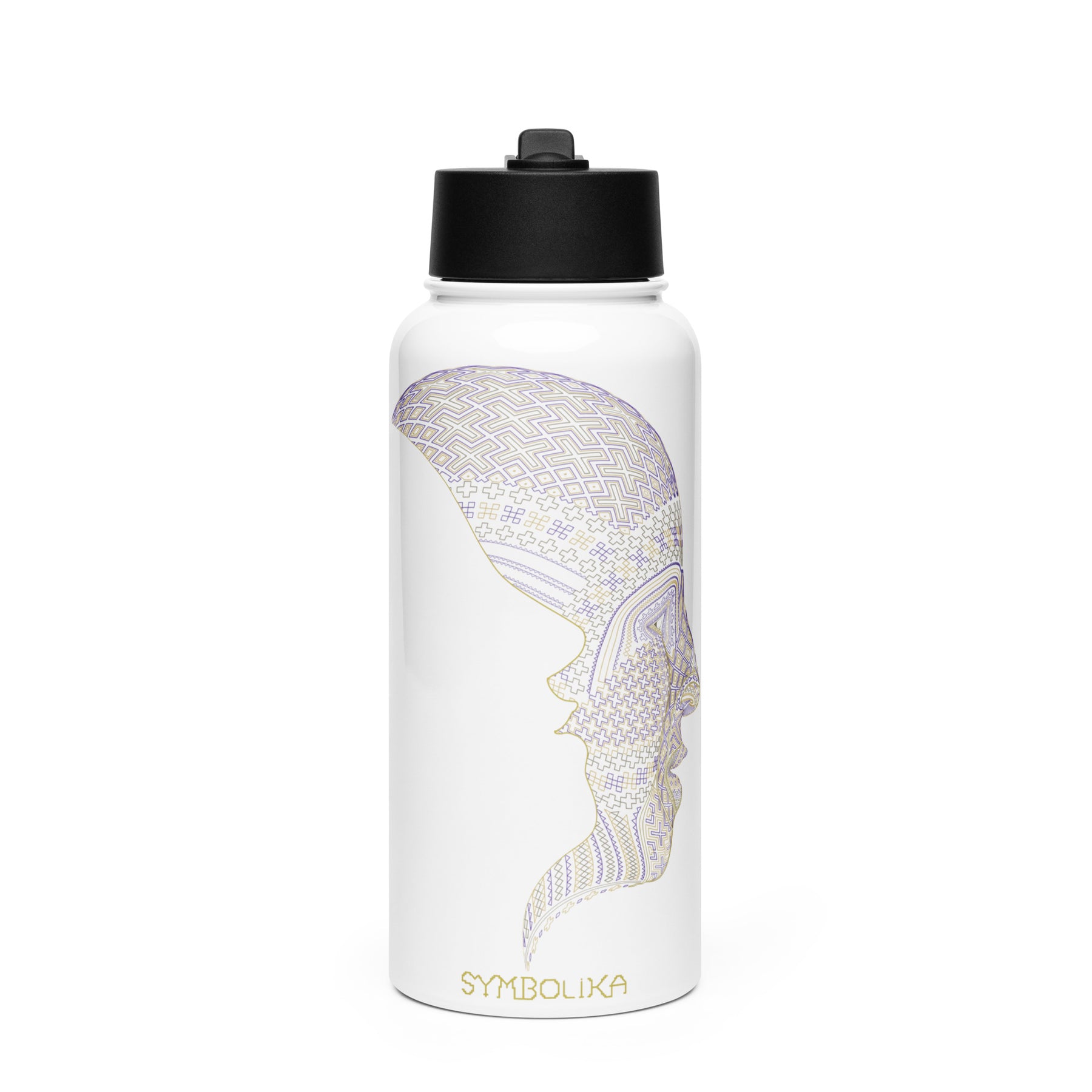 Shipibo Kené Water Bottle — visionary art by Symbolika