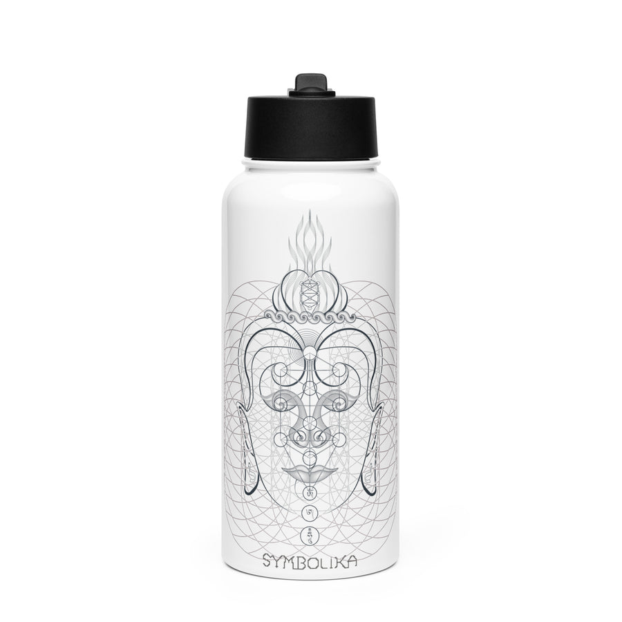 Buddha Vibes Water Bottle — visionary art by Symbolika