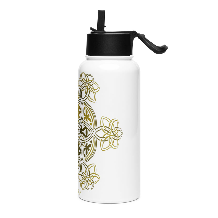 Flower of Life YinYang Water Bottle — Image 2 by Symbolika
