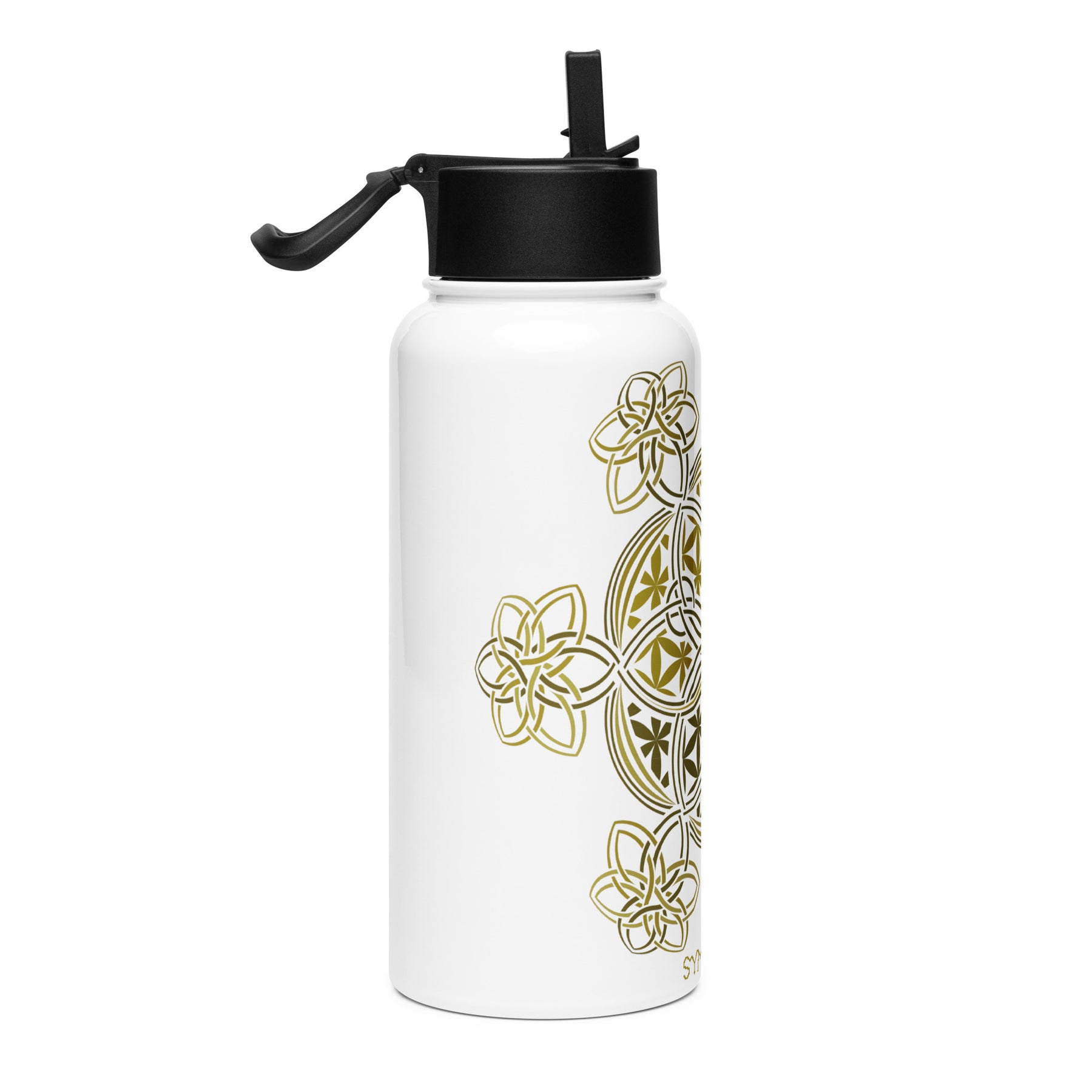 Flower of Life YinYang Water Bottle — Image 3 by Symbolika