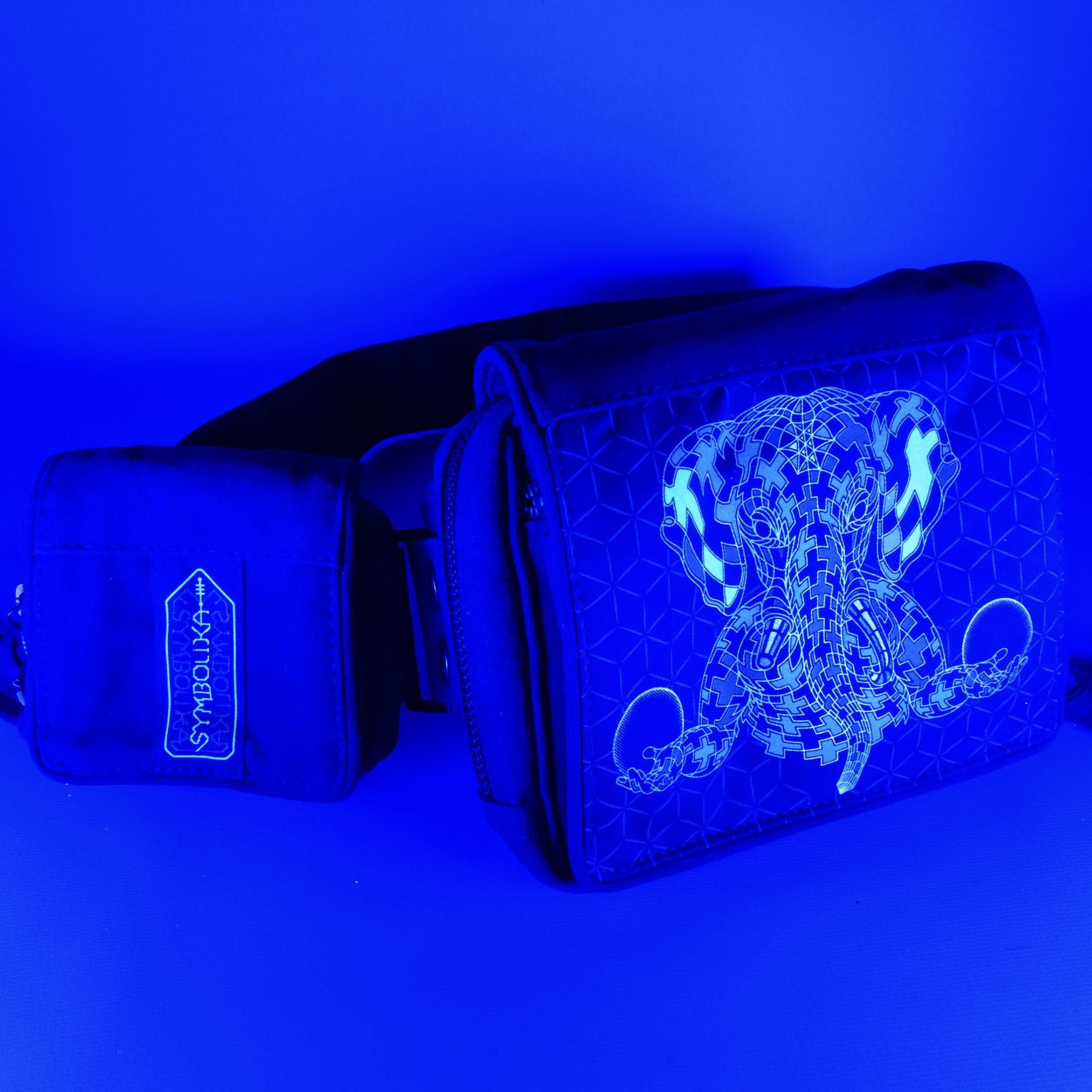 Ganescher Belt Bag — Ganesha Tessellation Art Belt Bag - Detail Close-Up by Symbolika