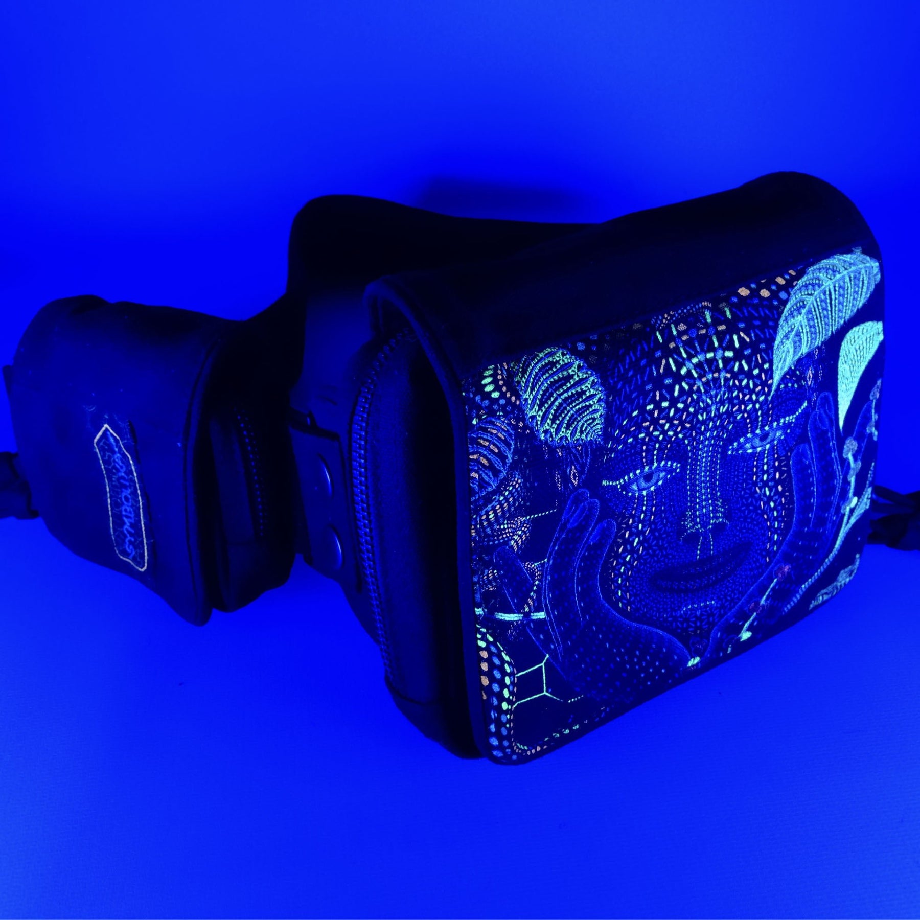 AYA Belt Bag — Ayahuasca Plant Medicine Art - Sacred Geometry Design Detail by Symbolika