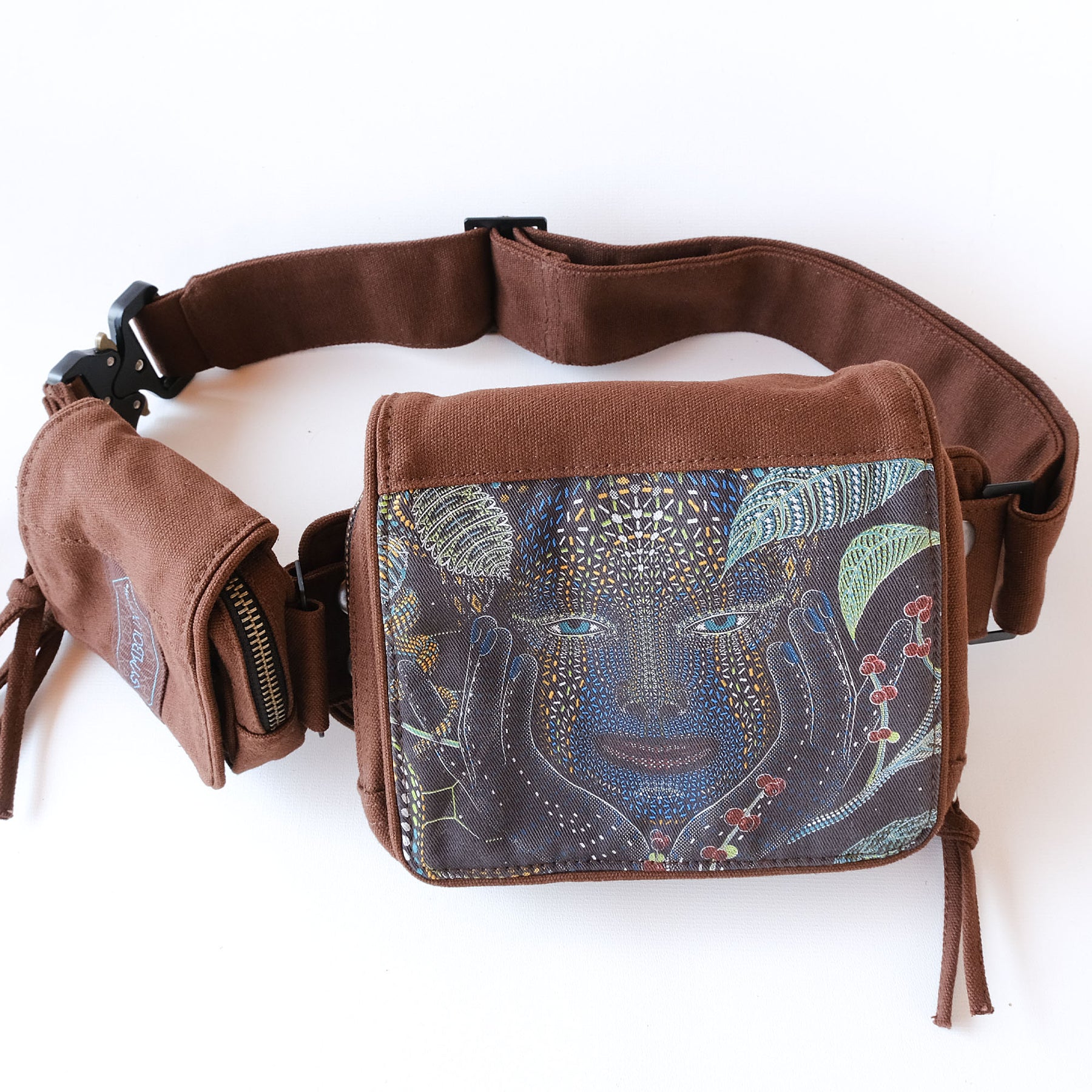AYA Belt Bag — Ayahuasca Spirit Art Belt Bag - Detail Close-Up by Symbolika