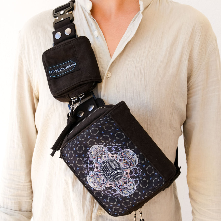 DMT HD Mandala Belt Bag — DMT Visionary Art Belt Bag - Front View by Symbolika