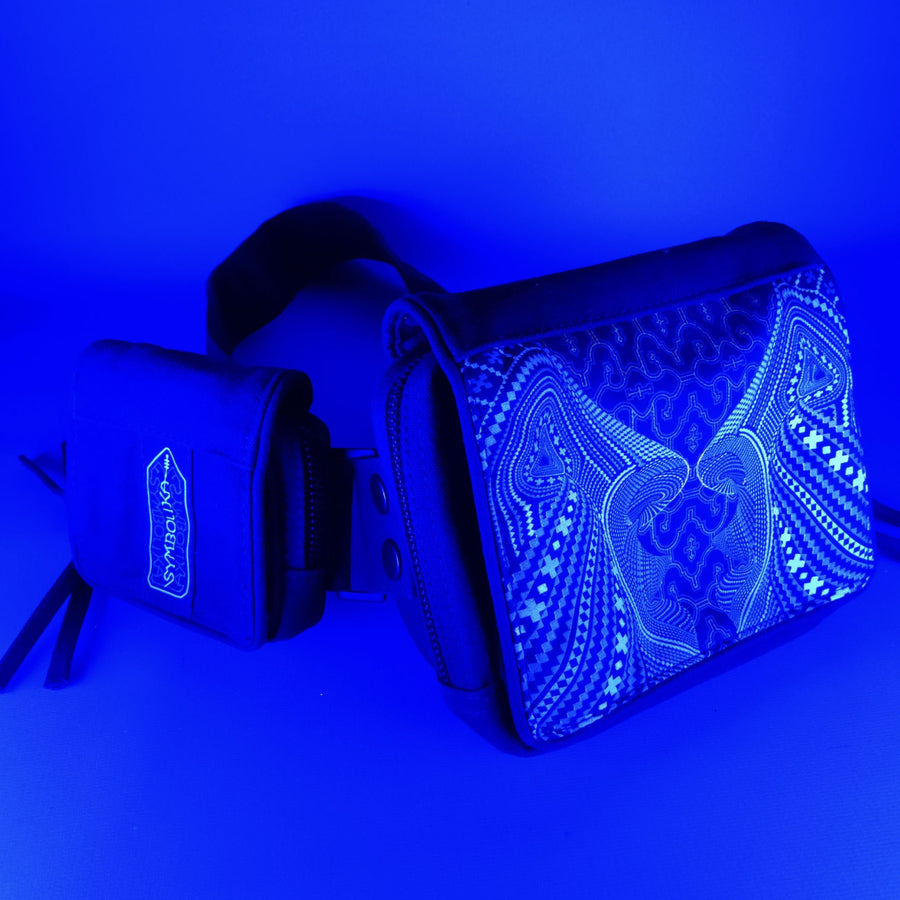 Icaruna Belt Bag — Shipibo Icaro Patterns Belt Bag - Front View by Symbolika