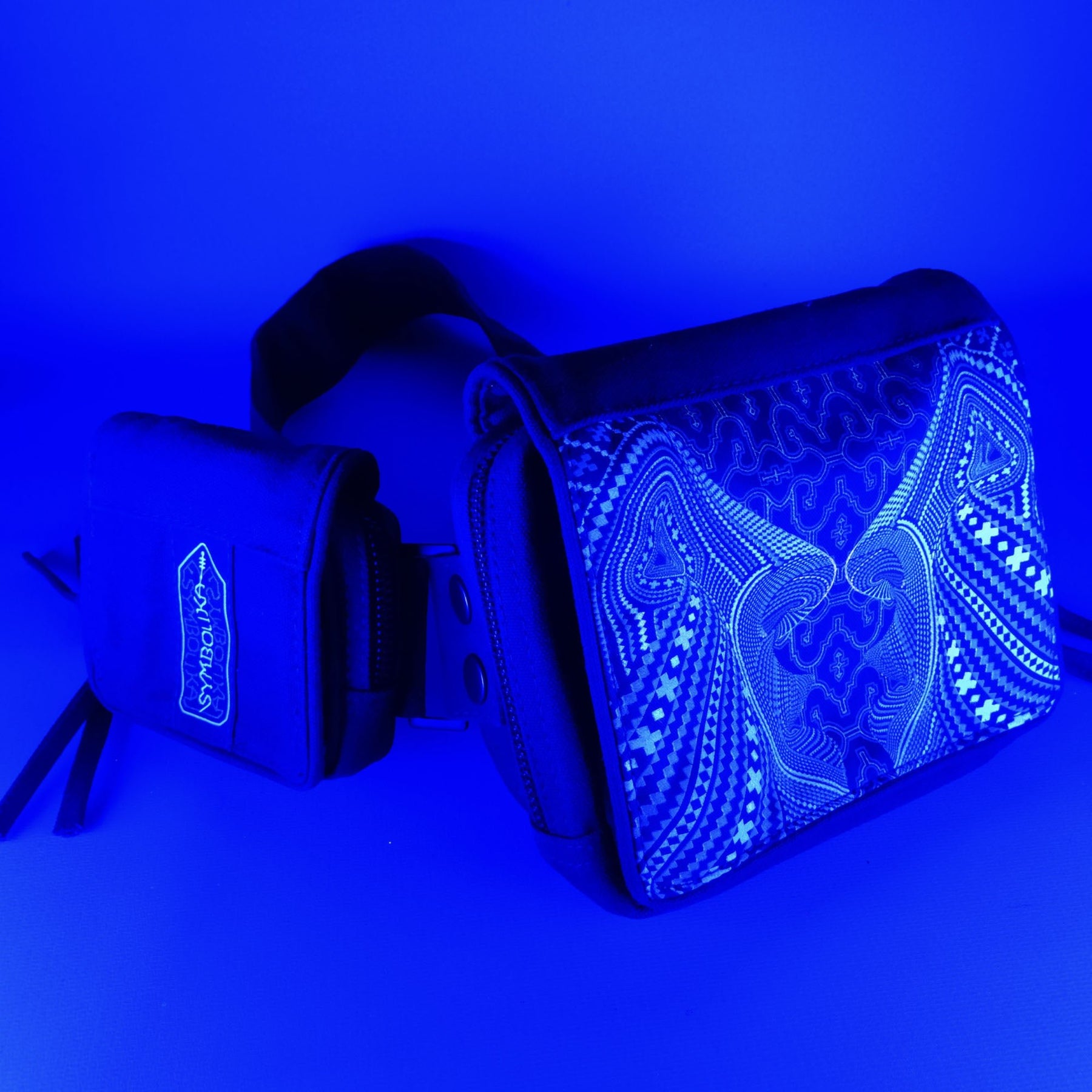 Icaruna Belt Bag — Shipibo Icaro Patterns Belt Bag - Detail Close-Up by Symbolika