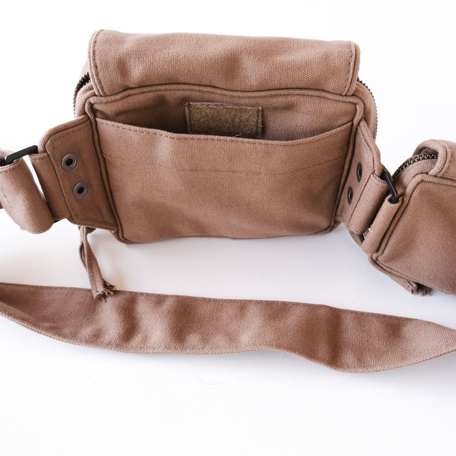 Shrooms Hora Belt Bag — Mushroom Mandala Art Belt Bag - Size and Fit View by Symbolika