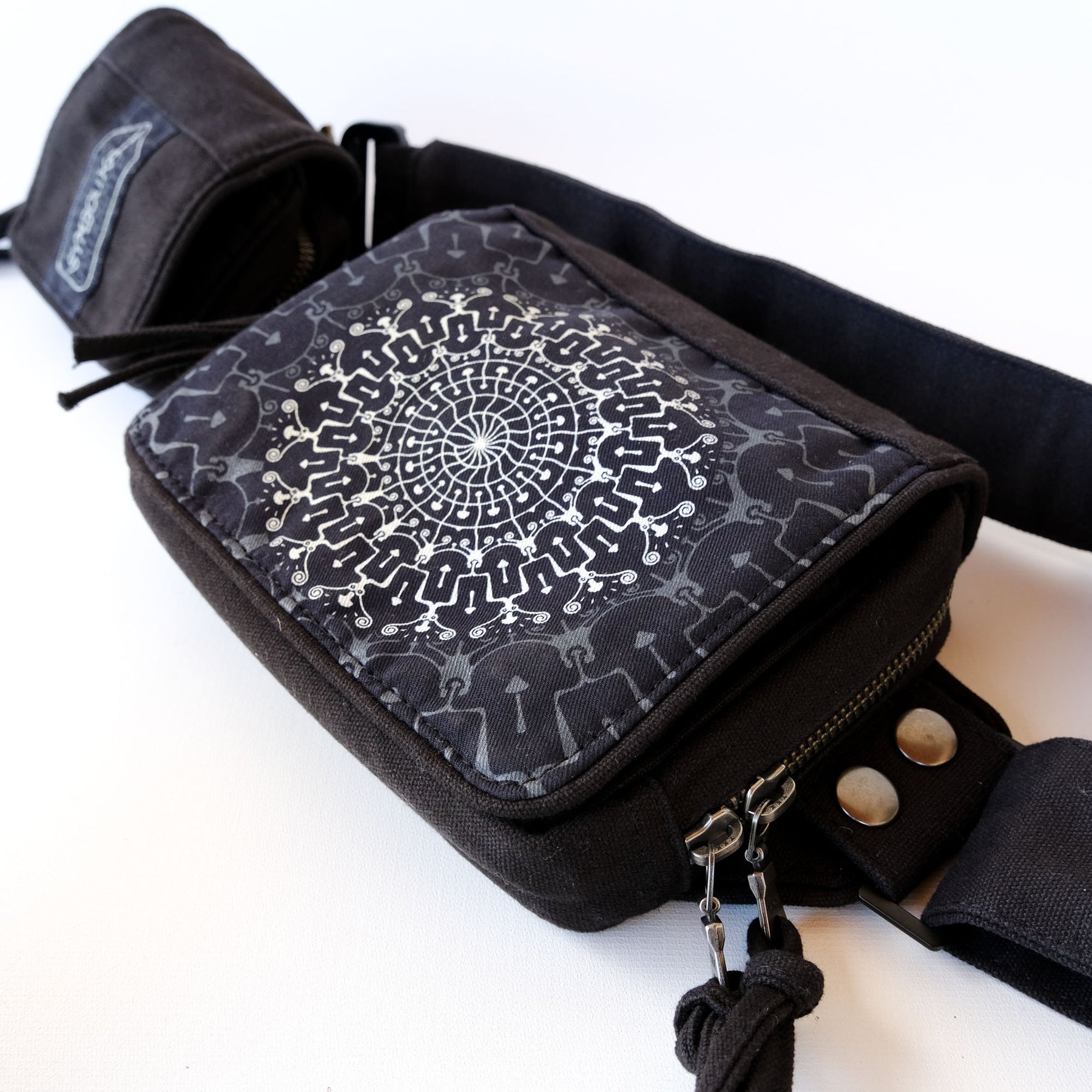 Shrooms Hora Belt Bag - Psychedelic Mushroom Mandala with modular pouches by Symbolika