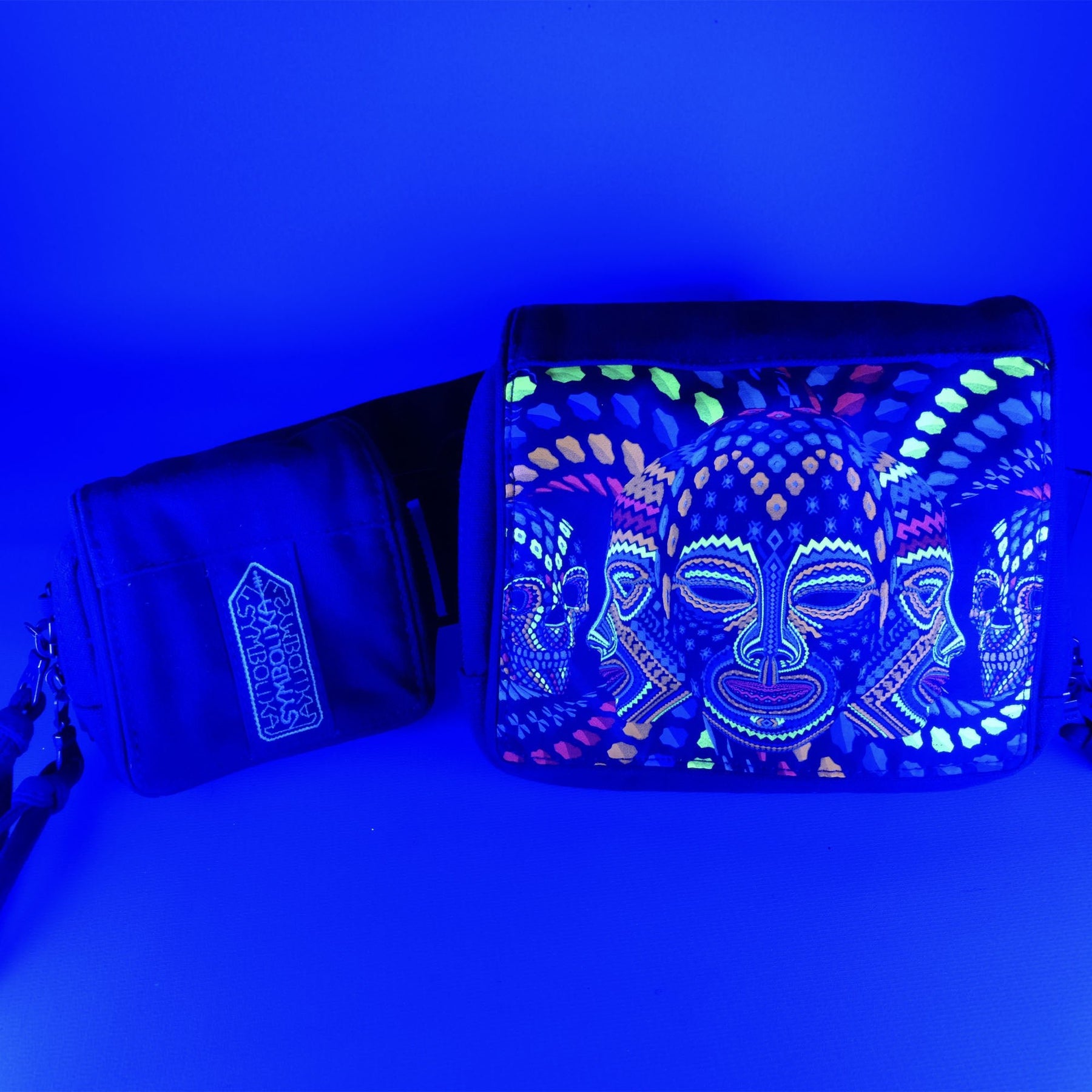 Trinfinity Belt Bag — Geometric Infinity Art Belt Bag - Front View by Symbolika