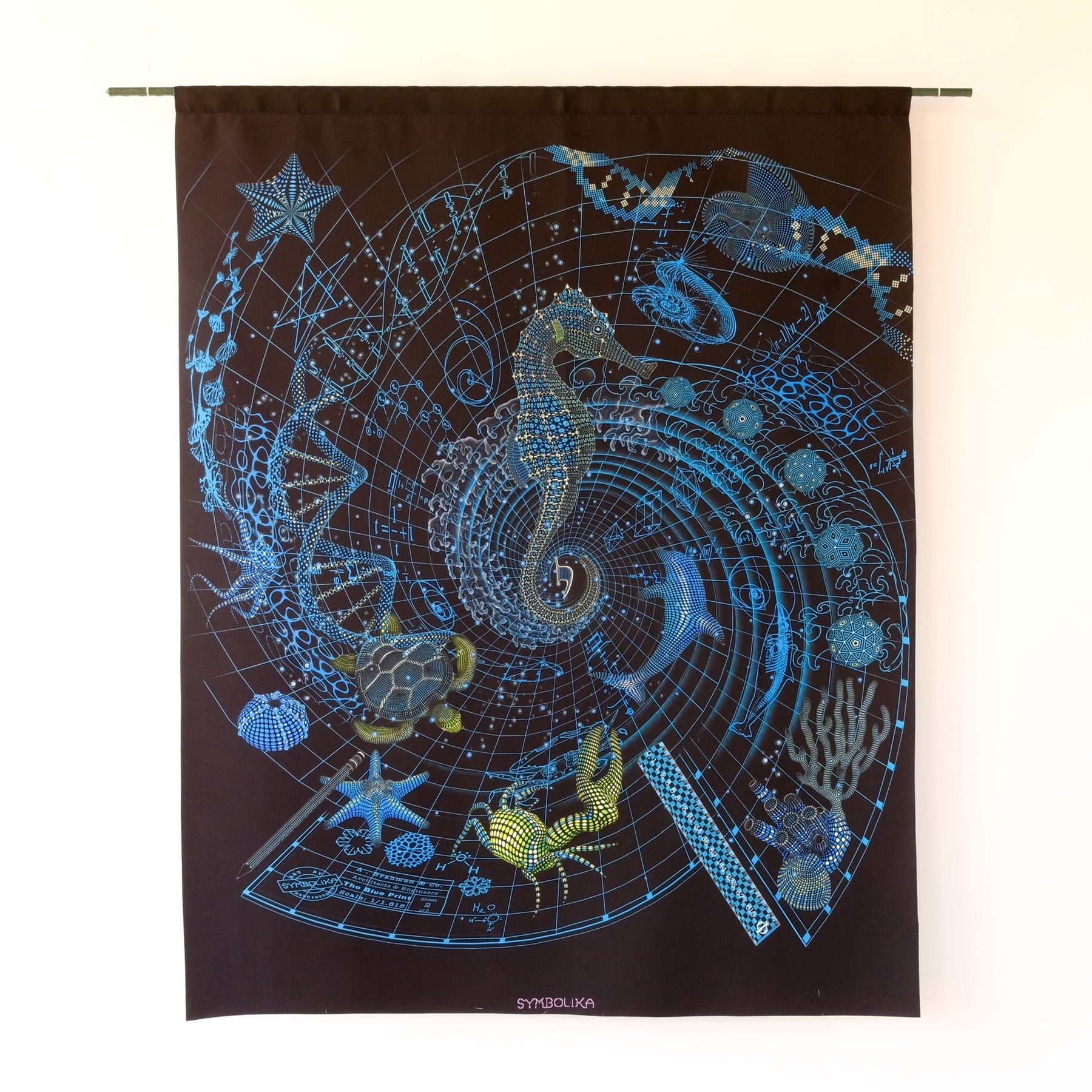 Blueprint II Sea Tapestry — visionary art by Symbolika