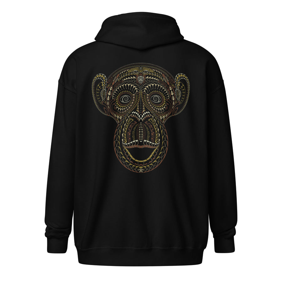 Ta Wise Monkey Hoodie Choice of Colors — visionary art by Symbolika