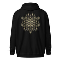 Sudadera unisex con cremallera - DMT - “Símbolos 101”