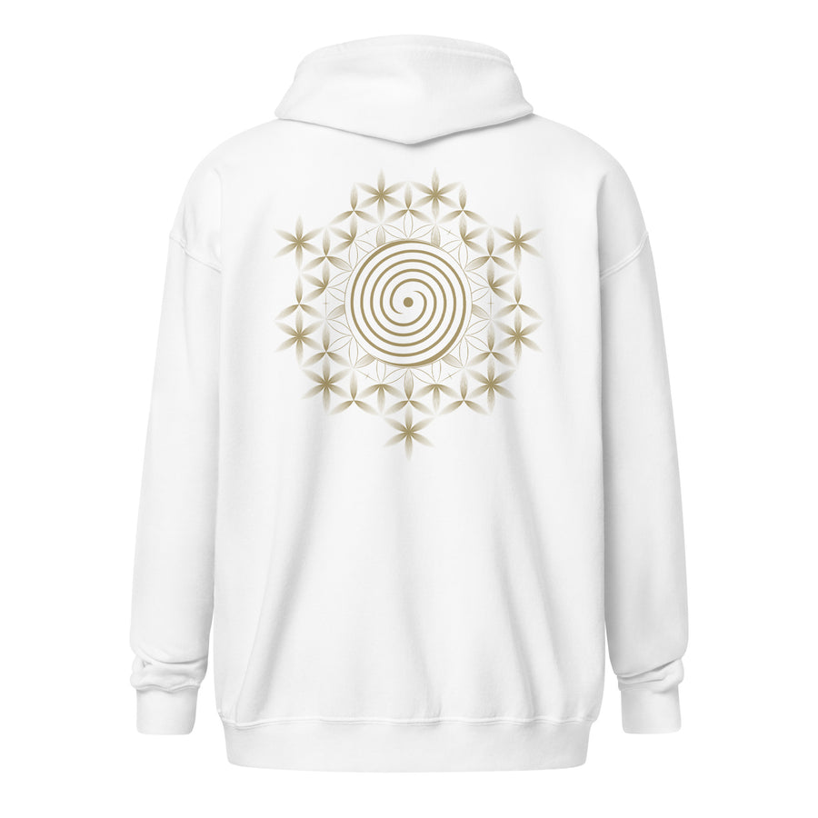 Interlocking Spirals Hoodie Choice of Colors — visionary art by Symbolika