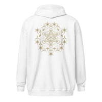 Sudadera unisex con cremallera - Cubo de Metatrón - «Símbolos 101»